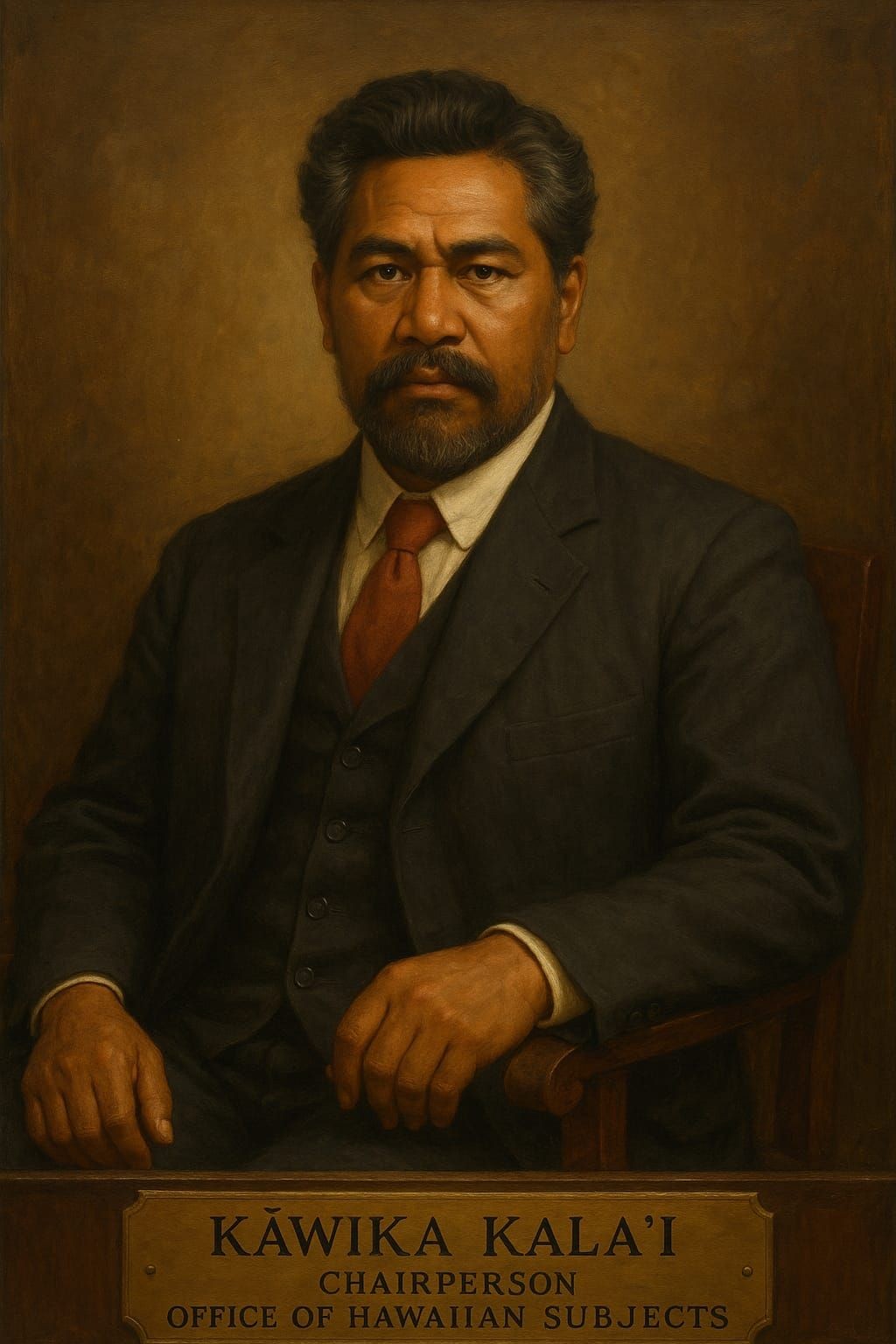 Hawaiian Man in a suit